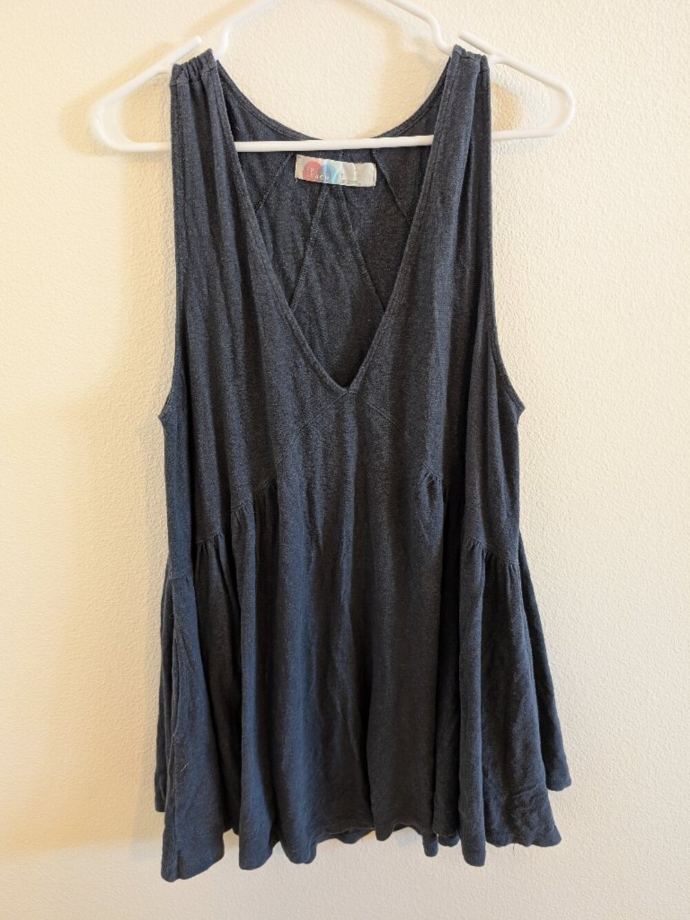 Free People FP Beach On My Mind Mini Dress Charcoal S